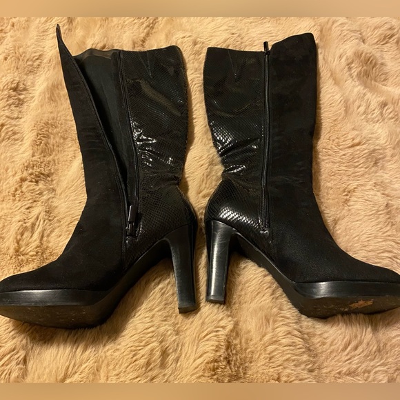 Impo Stretch Faux Suede Zipped Dress Boot - Picture 1 of 5